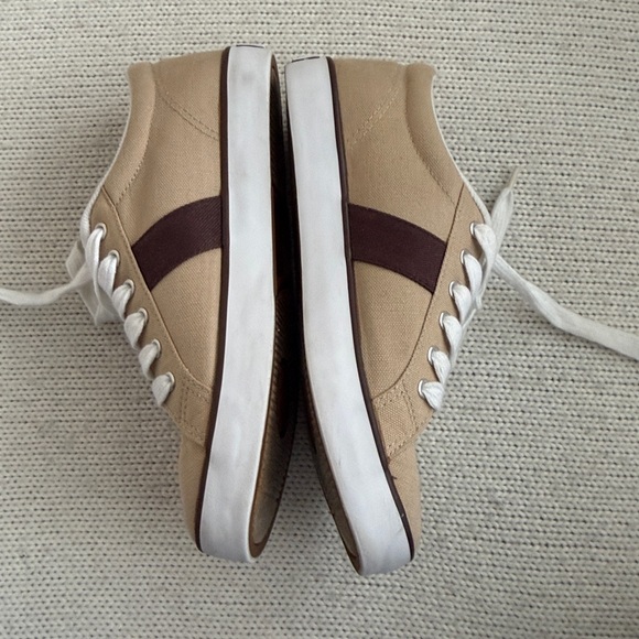 Polo Ralph Lauren Giles Canvas Sneakers Tan/Brown Size 8 - Picture 4 of 8